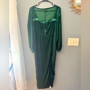 Vintage Velvet Green Dress size 1XL